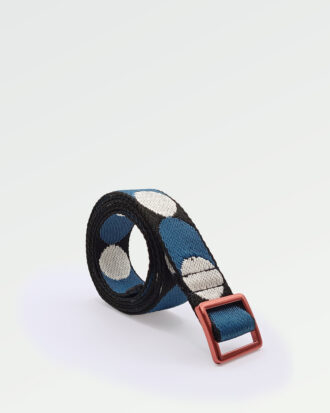 Cinturón Fino Retro Dots - Rojo y Azul