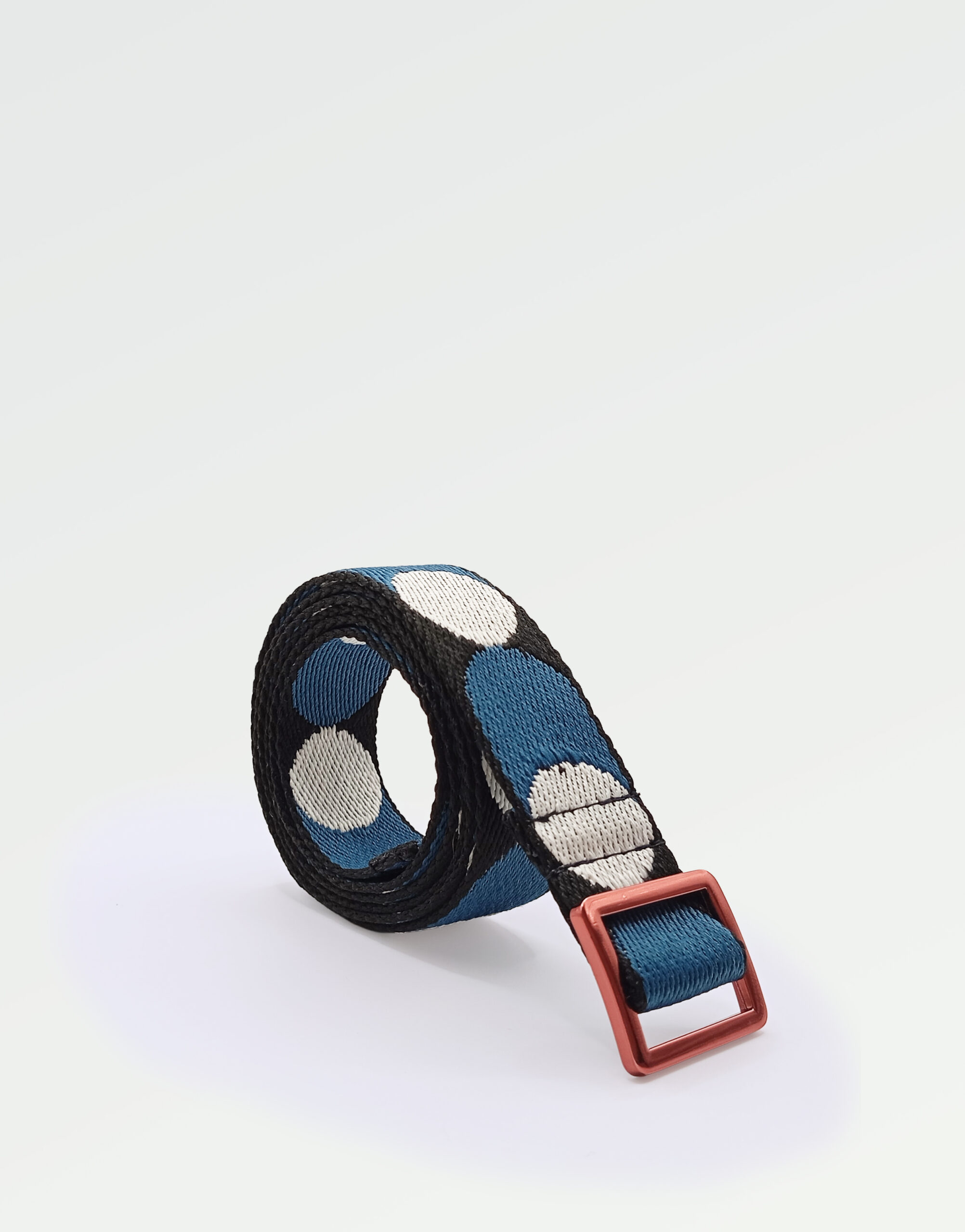 Cinturón Fino Retro Dots - Rojo y Azul
