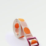 Cinturón Fino Retro Dots - Rosa y Naranja