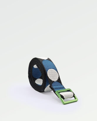 Cinturón Fino Retro Dots - Verde y Azul