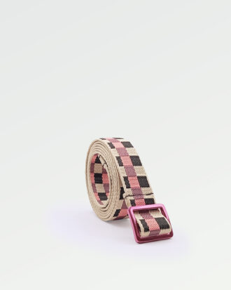 Cinturón Fino Retro Squares - Morado y Rosa