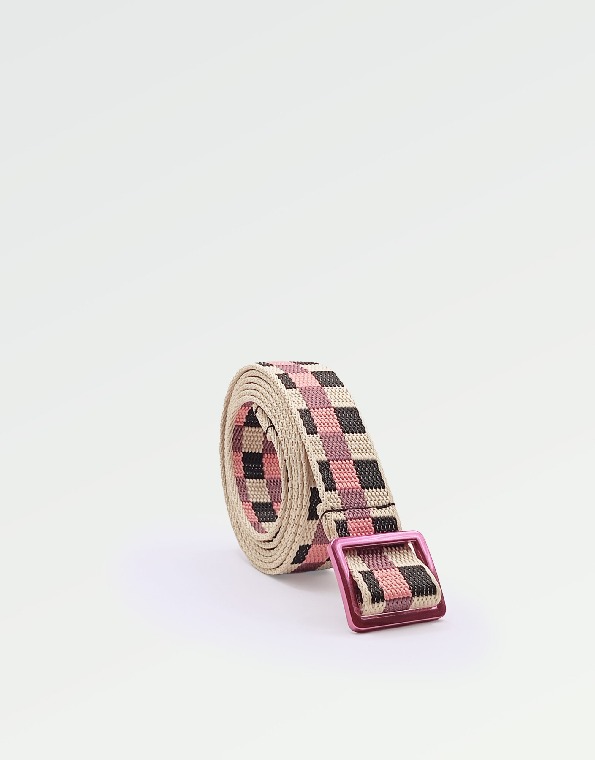 Cinturón Fino Retro Squares - Morado y Rosa