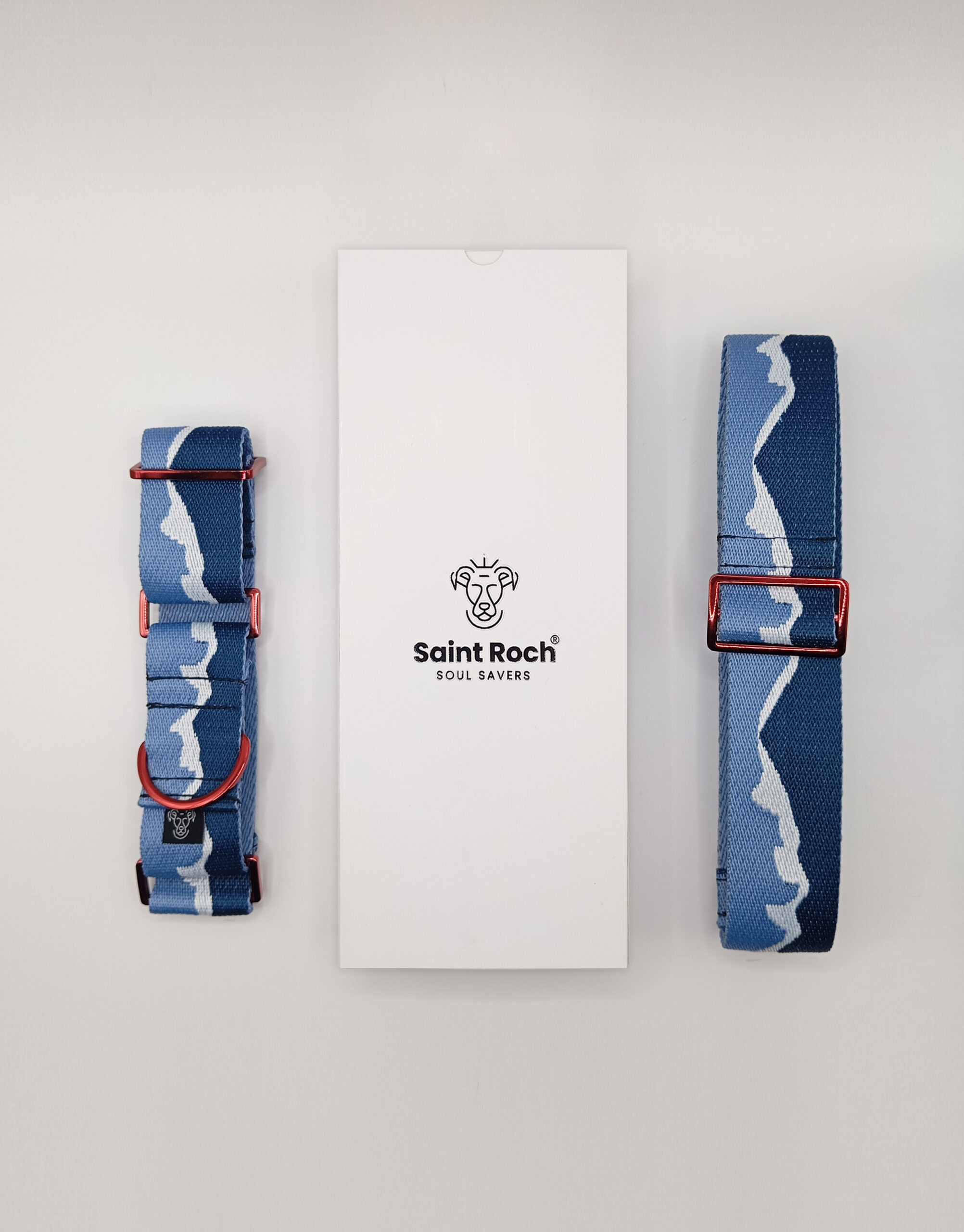 Pack Collar Ancho Horizonte - Azul y Celeste