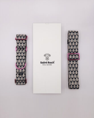 Pack Collar Ancho Love Addiction - Gris