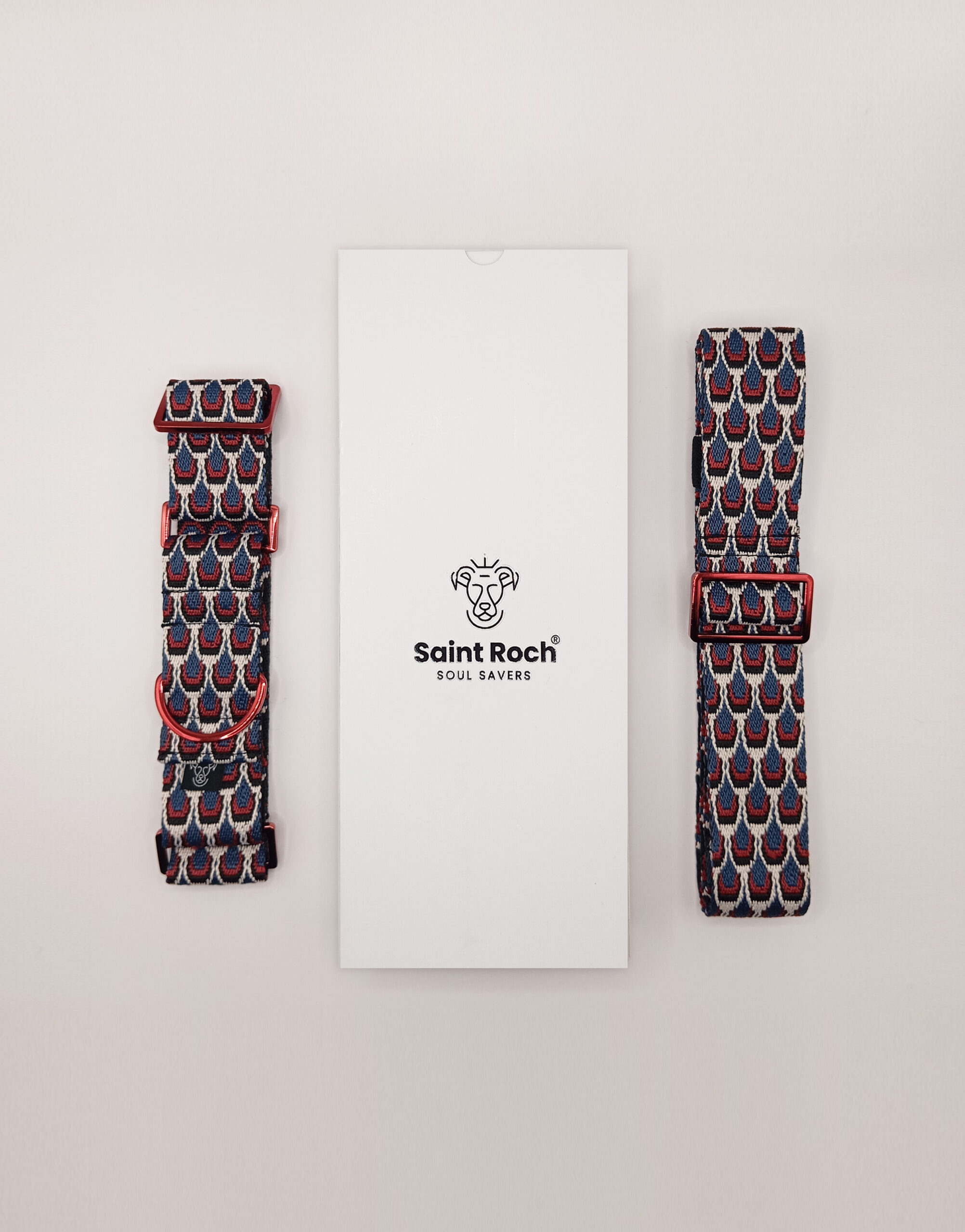 Pack Collar Ancho Love Addiction - Rojo y Azul