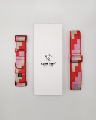 Pack Collar Ancho Up & Down - Rojo y Rosa