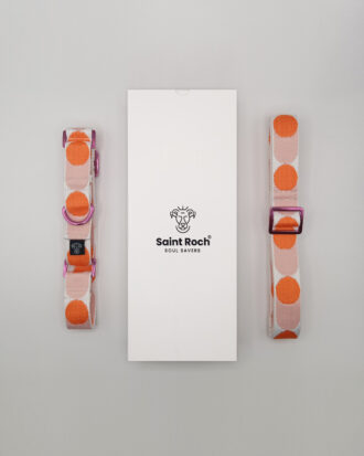 Pack Collar Fino Retro Dots - Rosa y Naranja