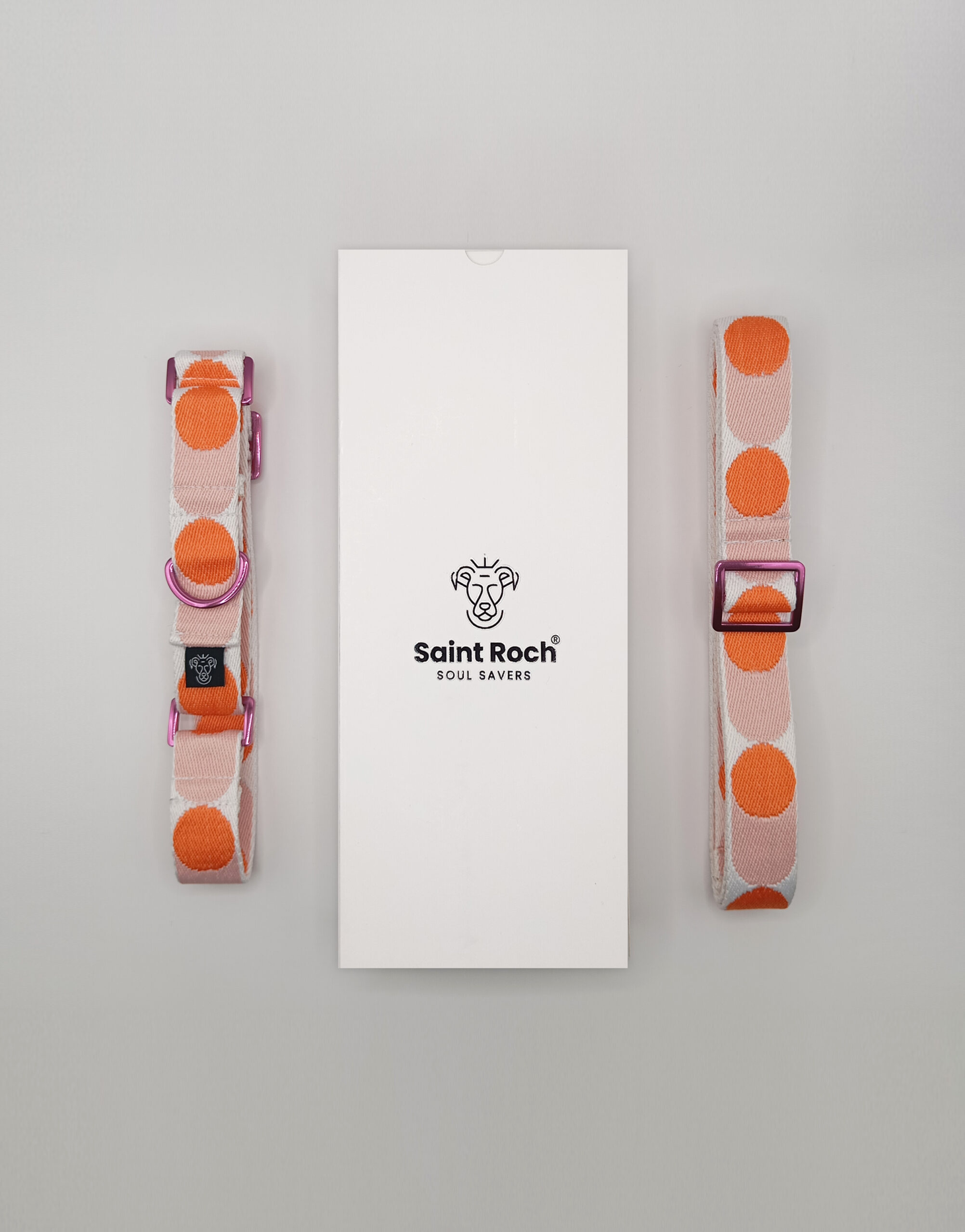 Pack Collar Fino Retro Dots - Rosa y Naranja