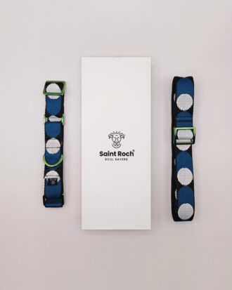 Pack Collar Fino Retro Dots - Verde y Azul