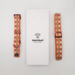 Pack Collar Fino Retro Squares - Naranja y Rojo